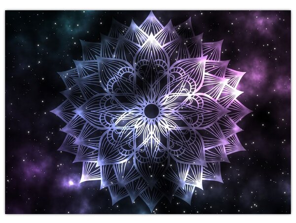 Kép - Lótusz mandala az űrben (70x50 cm)
