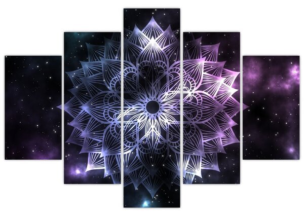 Kép - Lótusz mandala az űrben (150x105 cm)