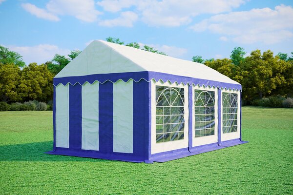 Party sátor 3x6 m PRÉMIUM - tűzálló szín kék-fehér