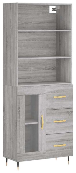 VidaXL szürke sonoma szerelt fa magasszekrény 69,5 x 34 x 180 cm