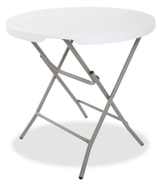 Összecsukható bisztróasztal Ø 80 cm / magasság 75 cm - fehér