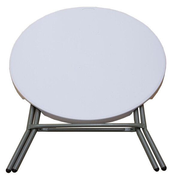 Összecsukható bisztróasztal Ø 80 cm / magasság 75 cm - fehér