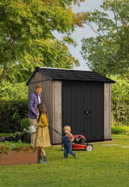 Keter Apex 7,5 x 7 Ashwood kerti ház, padlóval