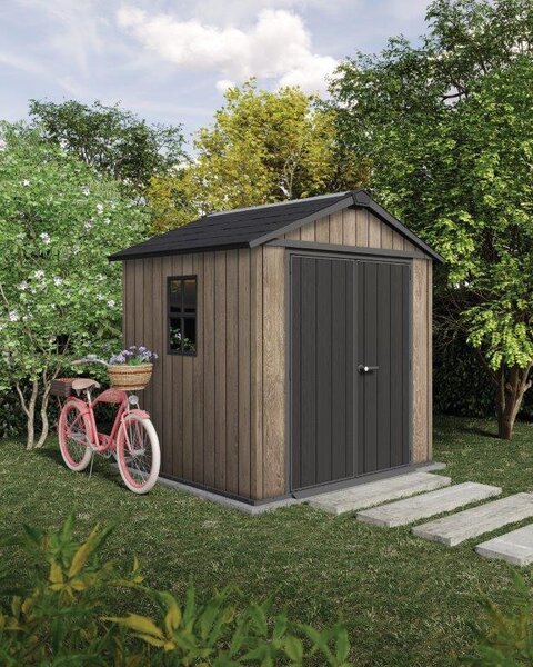 Keter Apex 7,5 x 7 Ashwood kerti ház, padlóval
