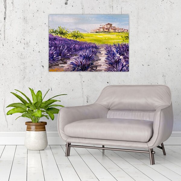 Kép - Provence, franciaország, olajfestmény (70x50 cm)
