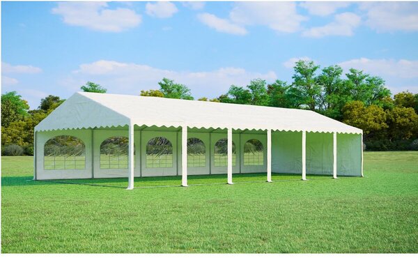 Party sátor 8x12m MAX 2m - tűzálló szín fehér