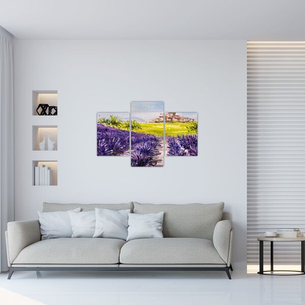 Kép - Provence, franciaország, olajfestmény (90x60 cm)
