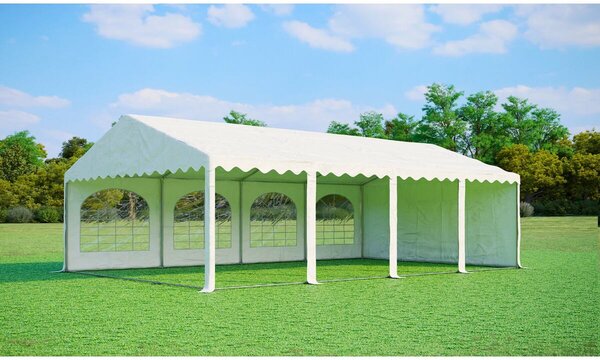Party sátor 6x8 m Max 2 m - tűzálló szín fehér