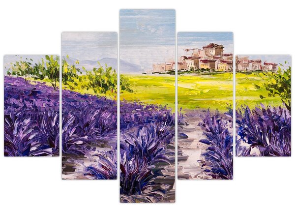 Kép - Provence, franciaország, olajfestmény (150x105 cm)