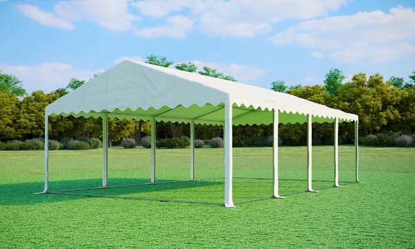 Party sátor 6x8 m Max 2 m - tűzálló szín fehér