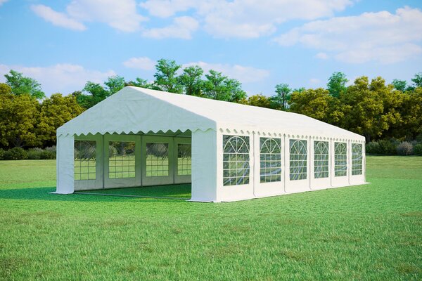 Party sátor 6x12 m PREMIUM - tűzálló szín kék-fehér