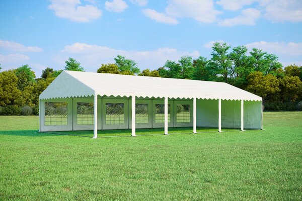 Party sátor 6x12 m PREMIUM - tűzálló szín kék-fehér