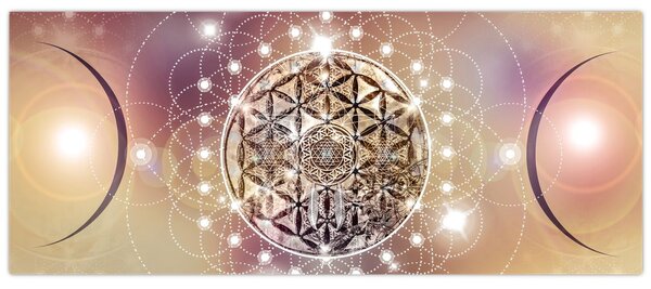 Kép - Mandala elemekkel (120x50 cm)