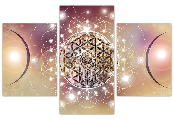 Kép - Mandala elemekkel (90x60 cm)