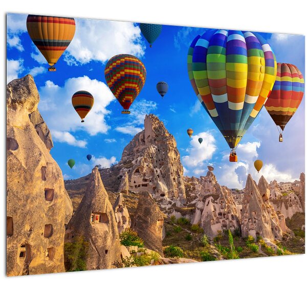 Kép - Hőlégballonok, Kappadókia, Törökország. (70x50 cm)