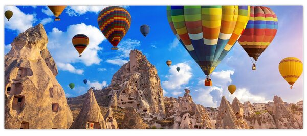 Kép - Hőlégballonok, Kappadókia, Törökország. (120x50 cm)