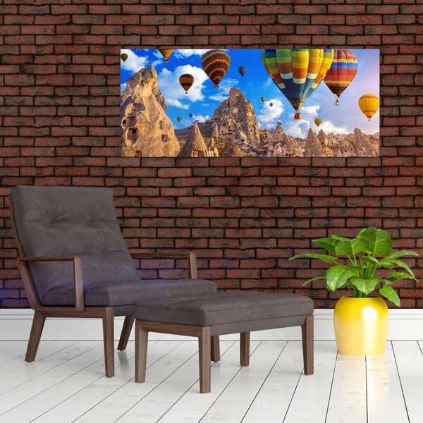 Kép - Hőlégballonok, Kappadókia, Törökország. (120x50 cm)
