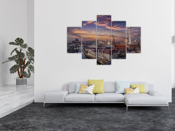 Kép - Naplemente Berlin felett (150x105 cm)