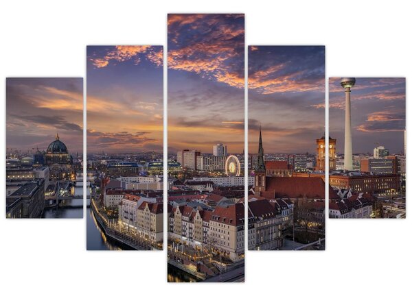 Kép - Naplemente Berlin felett (150x105 cm)