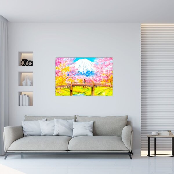 Kép - festett pár, akvarell (90x60 cm)