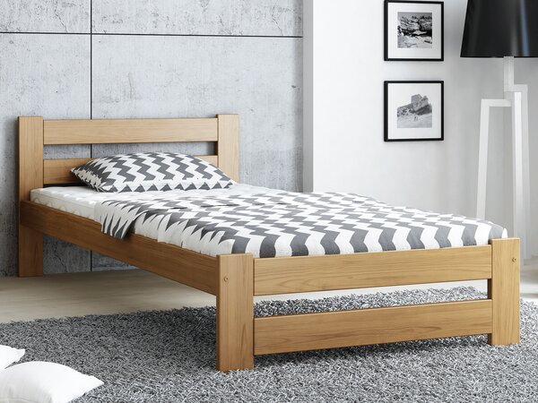 Fa ágy 90x200cm Eureka VitBed tölgy + matrac 90x200 Niobé