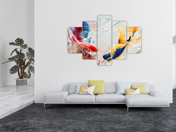 Kép - harcoló hal (150x105 cm)