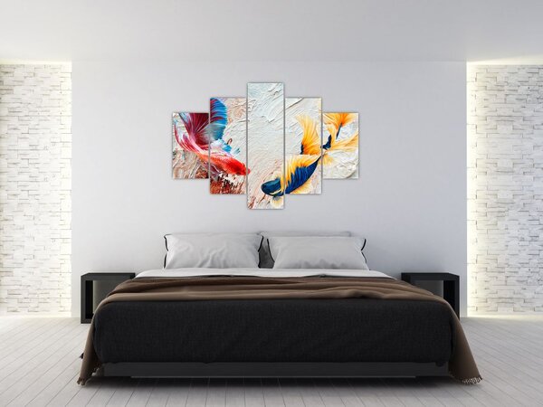 Kép - harcoló hal (150x105 cm)