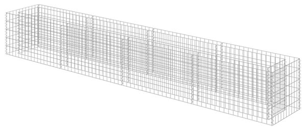 Horganyzott acél gabion magaságyás 360 x 50 x 50 cm