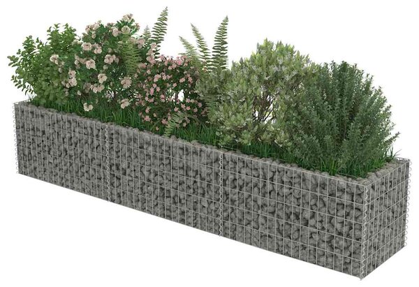 Horganyzott acél gabion magaságyás 270 x 50 x 50 cm