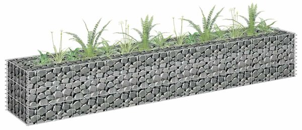 Horganyzott acél gabion magaságyás 180 x 30 x 30 cm