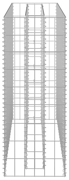 Horganyzott acél gabion magaságyás 90 x 30 x 90 cm