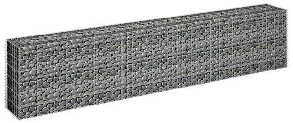 Horganyzott acél gabion magaságyás 270 x 30 x 60 cm