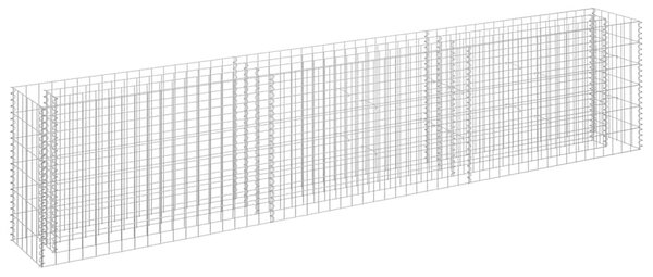 Horganyzott acél gabion magaságyás 270 x 30 x 60 cm