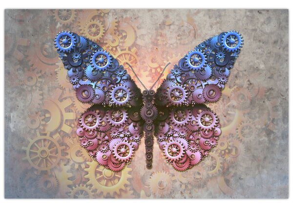 Kép - Steampunk pillangó (90x60 cm)
