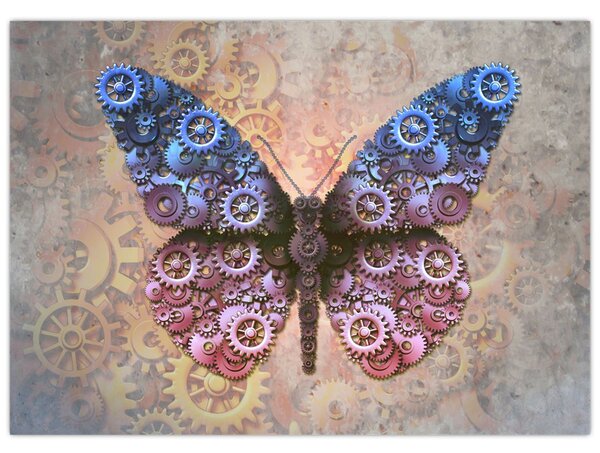 Kép - Steampunk pillangó (70x50 cm)