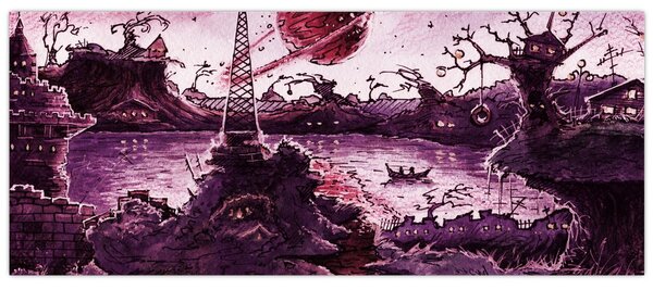 Kép - Elvarázsolt falu (120x50 cm)