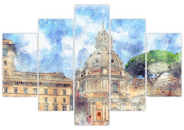 Kép - Santa Maria di Loreto temploma, Róma, Olaszország (150x105 cm)