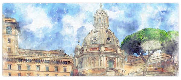 Kép - Santa Maria di Loreto temploma, Róma, Olaszország (120x50 cm)