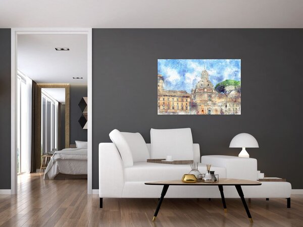 Kép - Santa Maria di Loreto temploma, Róma, Olaszország (90x60 cm)