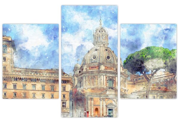 Kép - Santa Maria di Loreto temploma, Róma, Olaszország (90x60 cm)