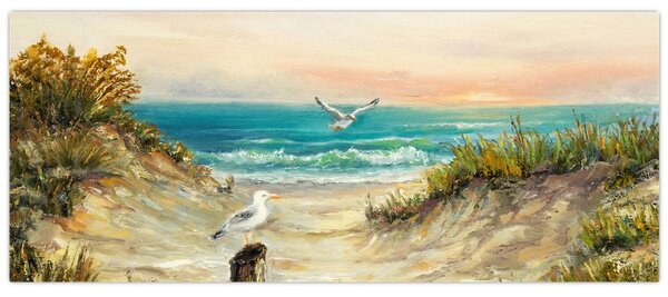 Kép - homokos tengerpart (120x50 cm)