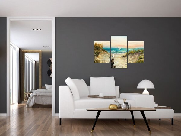 Kép - homokos tengerpart (90x60 cm)