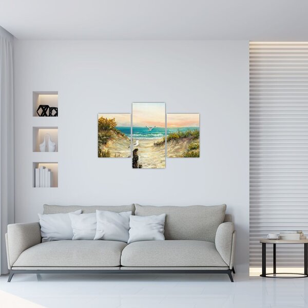 Kép - homokos tengerpart (90x60 cm)