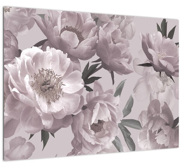 Kép - Vintage bazsarózsa virágok (70x50 cm)