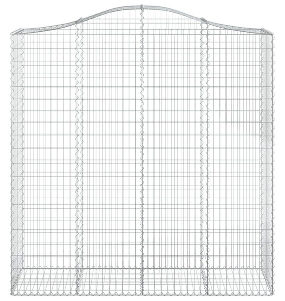 Íves horganyzott vas gabion kosár 200x50x200/220 cm