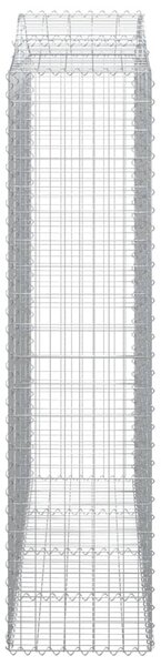 Íves horganyzott vas gabion kosár 200x50x200/220 cm