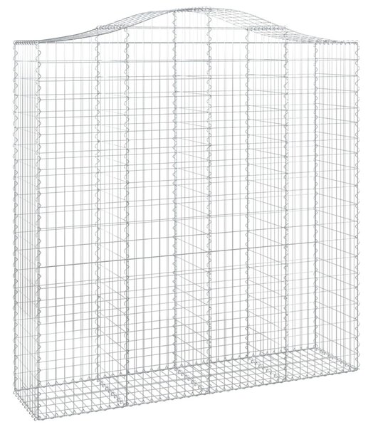 Íves horganyzott vas gabion kosár 200x50x200/220 cm