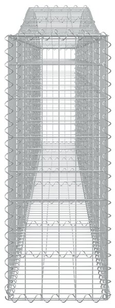 2 db íves horganyzott vas gabion kosár 400x30x80/100 cm