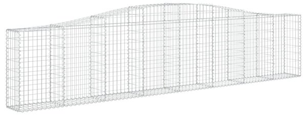 2 db íves horganyzott vas gabion kosár 400x30x80/100 cm