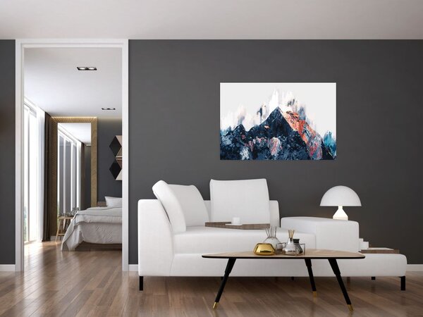 Kép - Absztrakt hegy (90x60 cm)